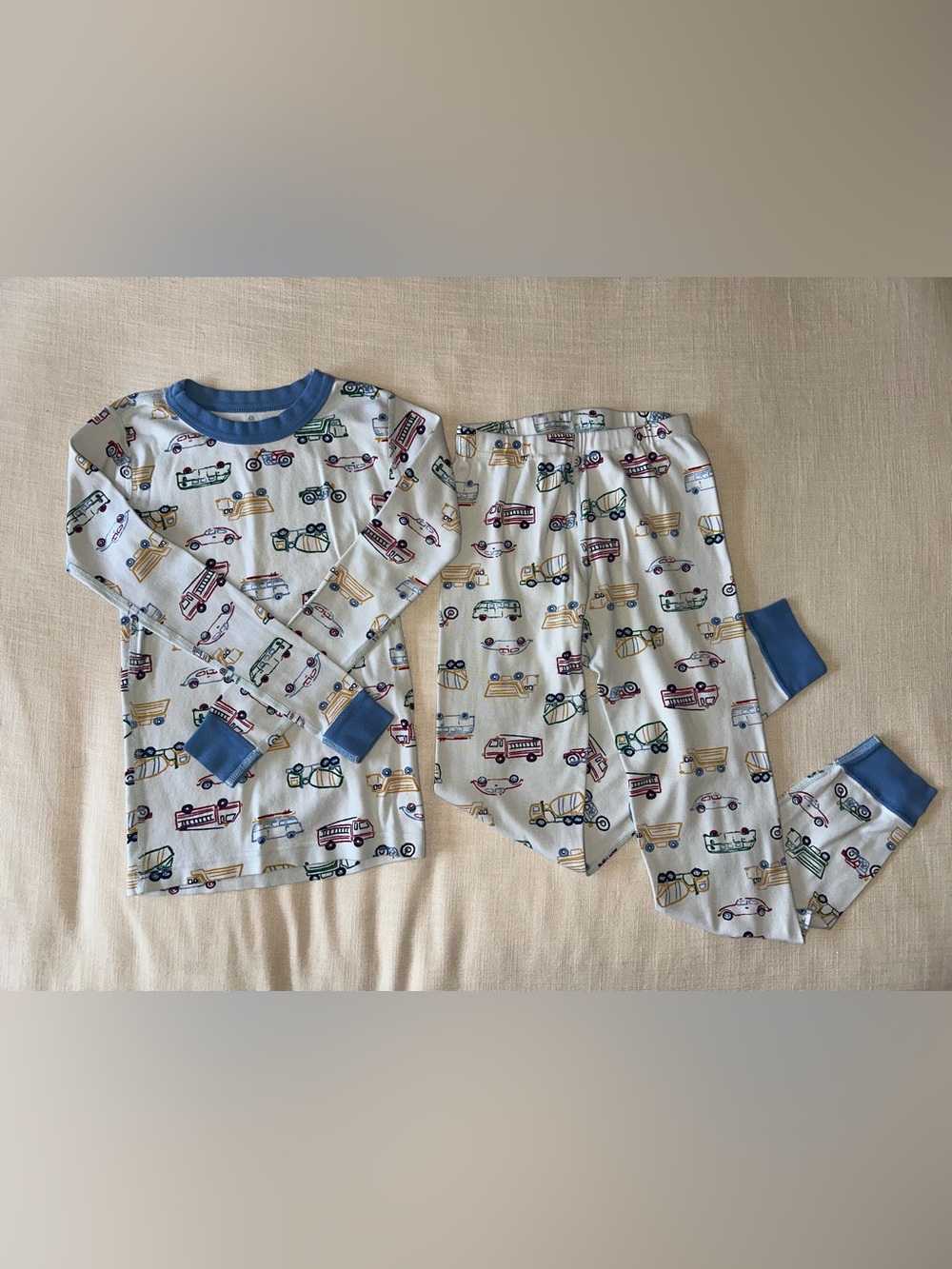 Moon and Back by Hanna Andersson Boys 100% Organic Cotton Vehicles Pajama Set